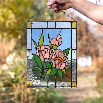 Rectangular Botanical Sun Catcher - Prismia