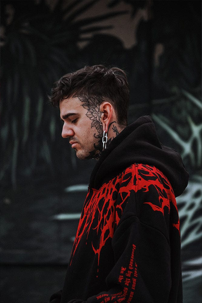 Oversized Heavy Hoodie with Print – Damon