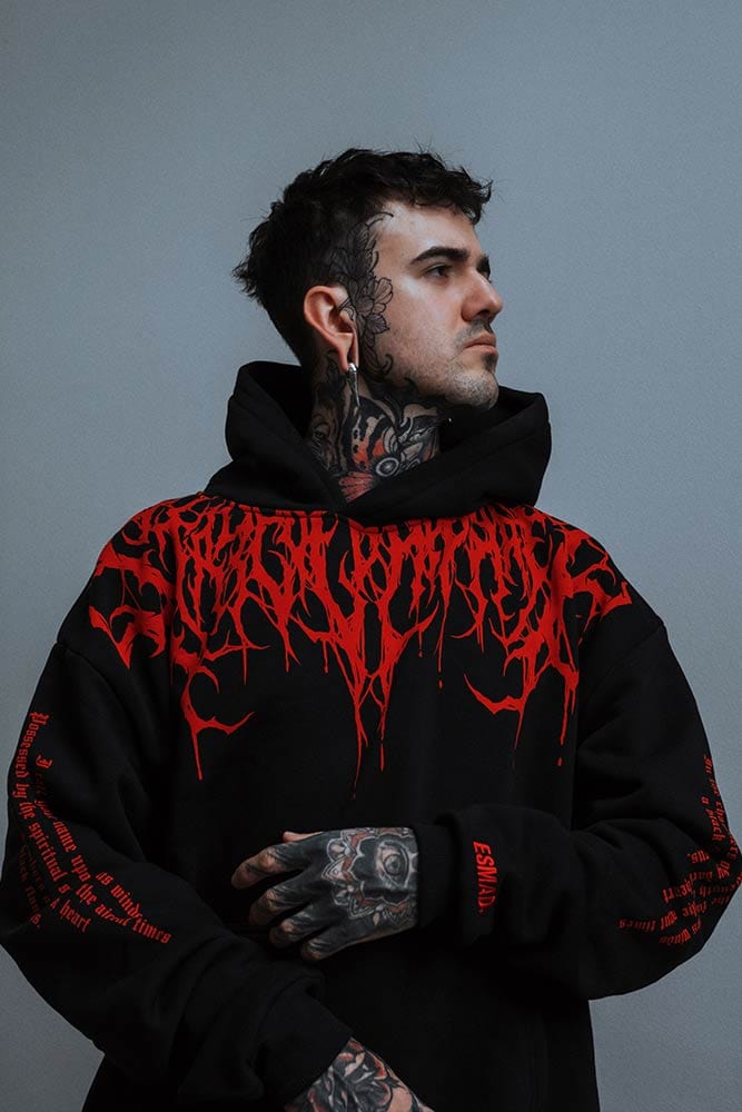 Oversized Heavy Hoodie with Print – Damon