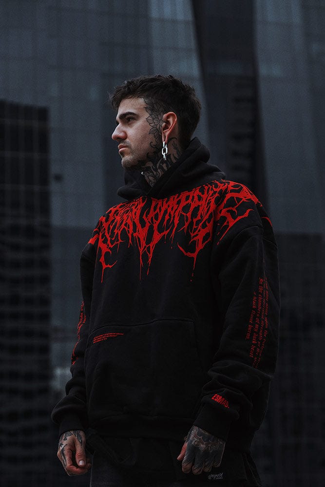 Oversized Heavy Hoodie with Print – Damon