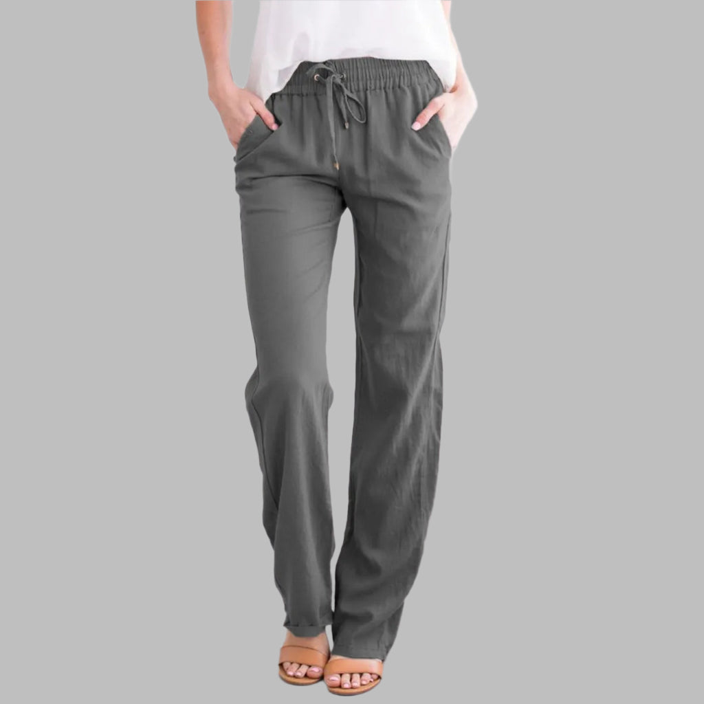 Relaxed-Fit Women's Trousers With Drawstring - Nettie