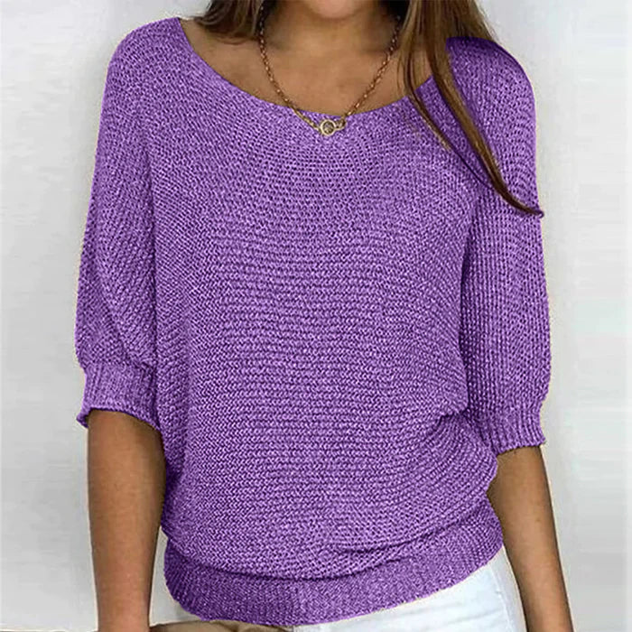 Relaxed Fit Batwing Sleeve Jumper - Janet