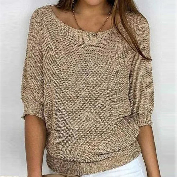 Relaxed Fit Batwing Sleeve Jumper - Janet