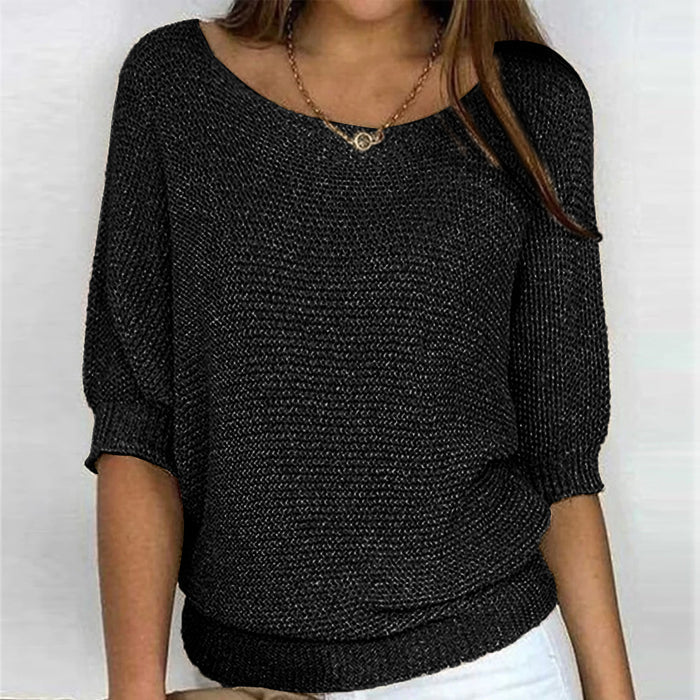 Relaxed Fit Batwing Sleeve Jumper - Janet
