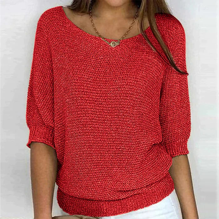 Relaxed Fit Batwing Sleeve Jumper - Janet