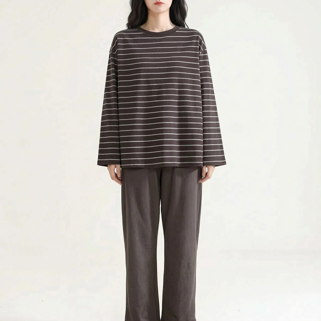 Relaxed Fit Gingham Trousers Pyjamas - Billie