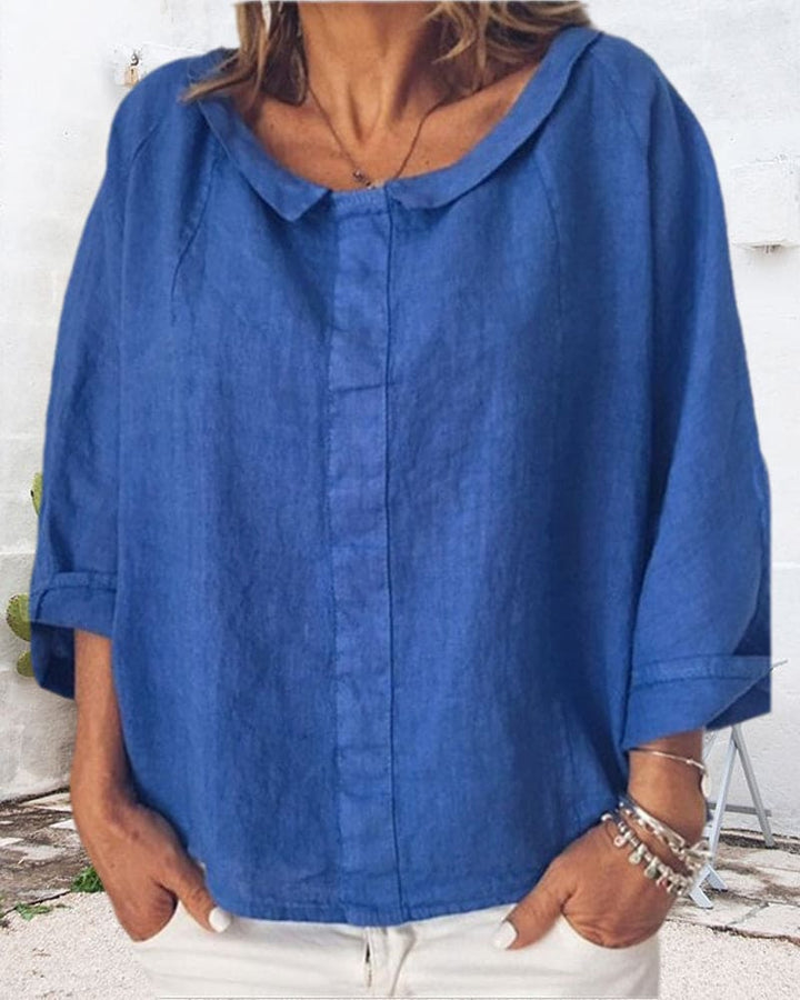 Relaxed Fit Long-Sleeve Blouse - Rosemary