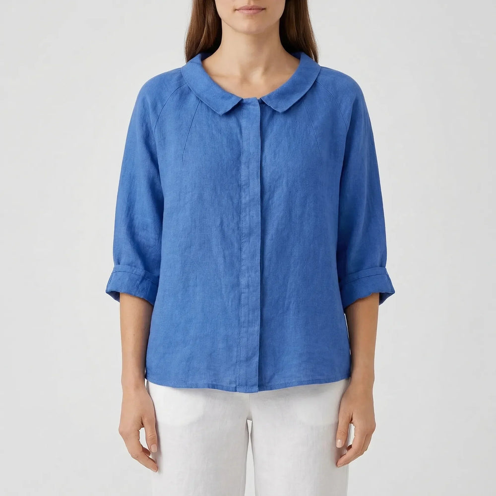 Relaxed Fit Long-Sleeve Blouse - Rosemary