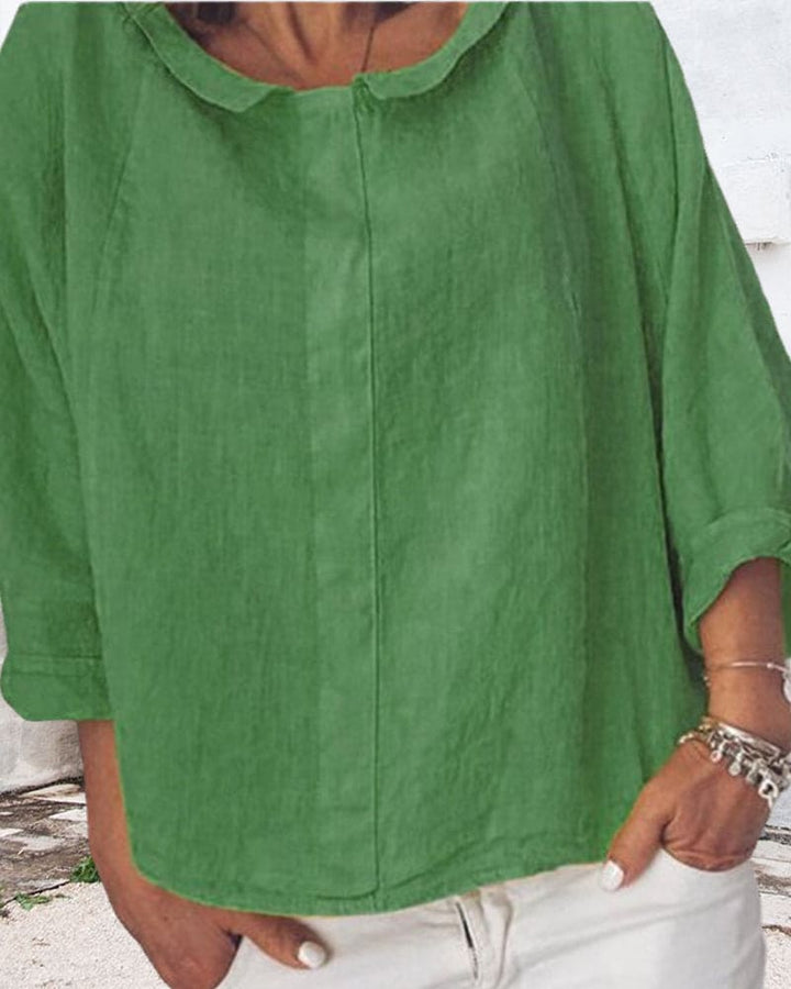 Relaxed Fit Long-Sleeve Blouse - Rosemary