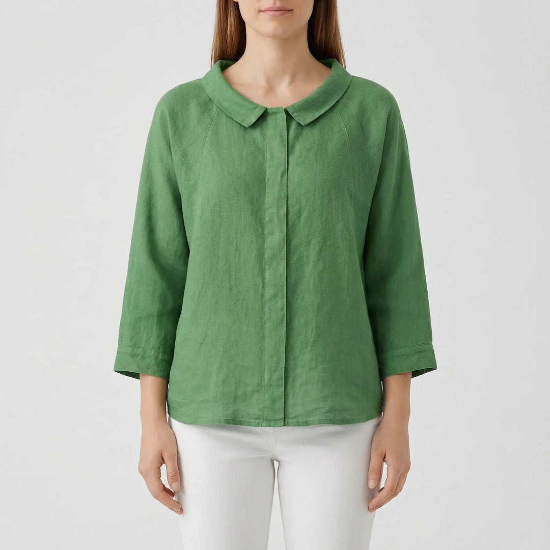 Relaxed Fit Long-Sleeve Blouse - Rosemary