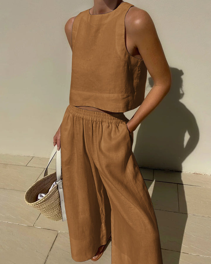 Relaxed Fit Matching Top And Trouser Set - Gina