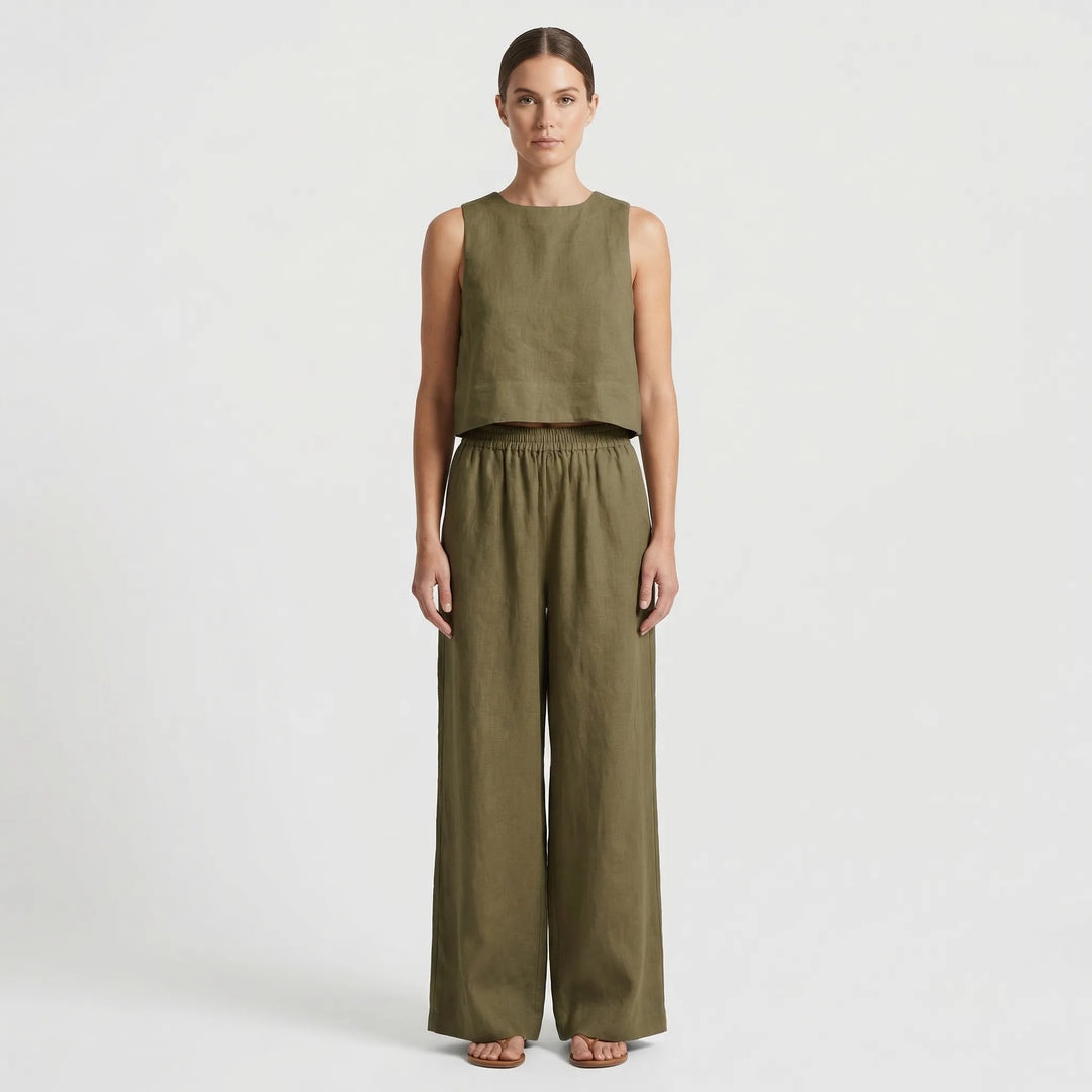 Relaxed Fit Matching Top And Trouser Set - Gina