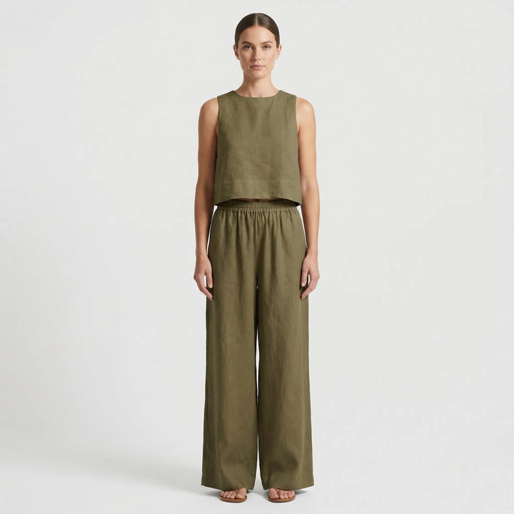 Relaxed Fit Matching Top And Trouser Set - Gina