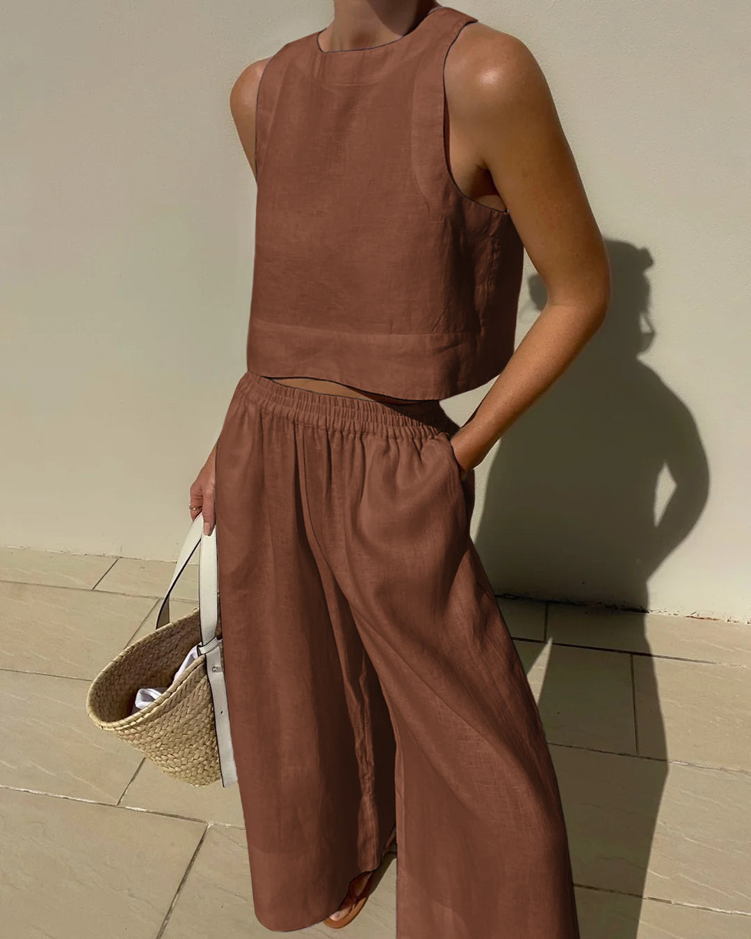 Relaxed Fit Matching Top And Trouser Set - Gina