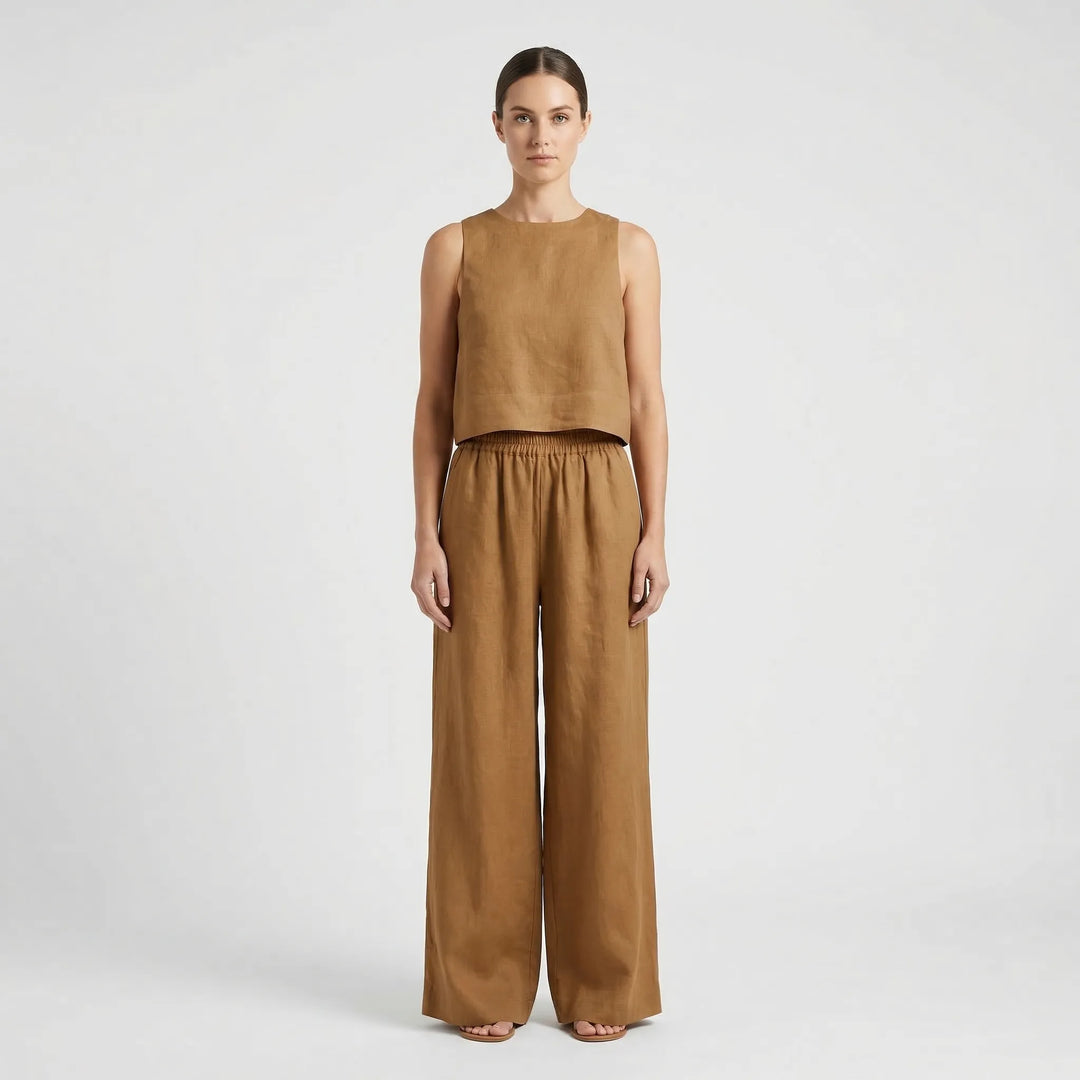 Relaxed Fit Matching Top And Trouser Set - Gina