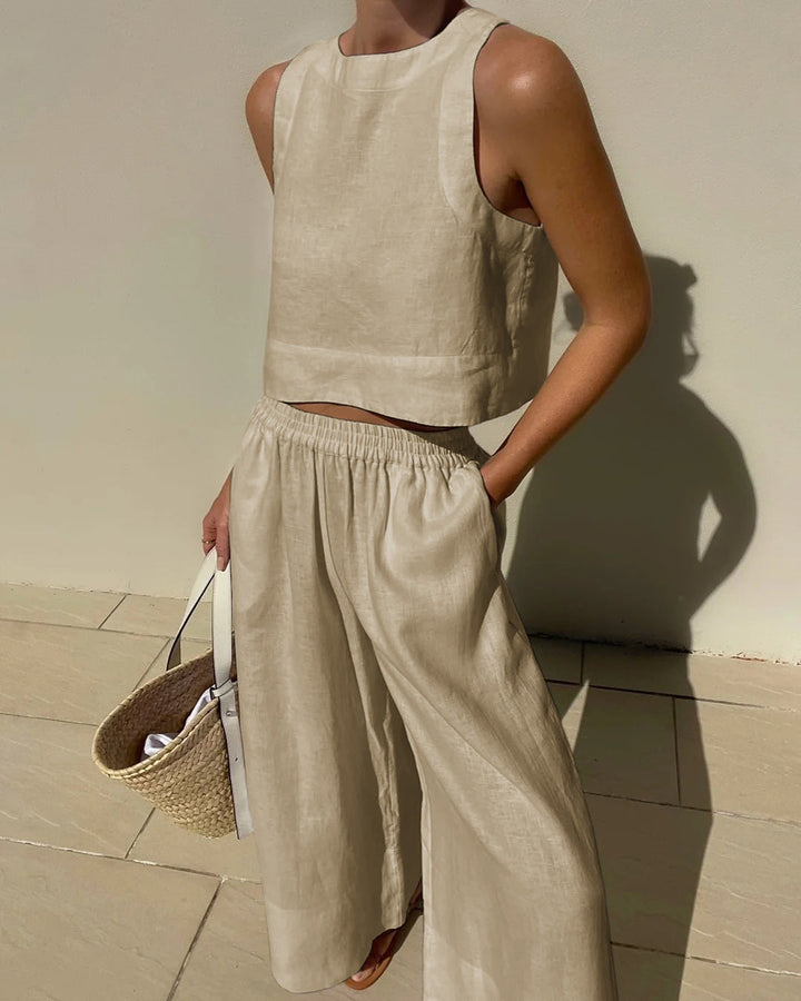 Relaxed Fit Matching Top And Trouser Set - Gina