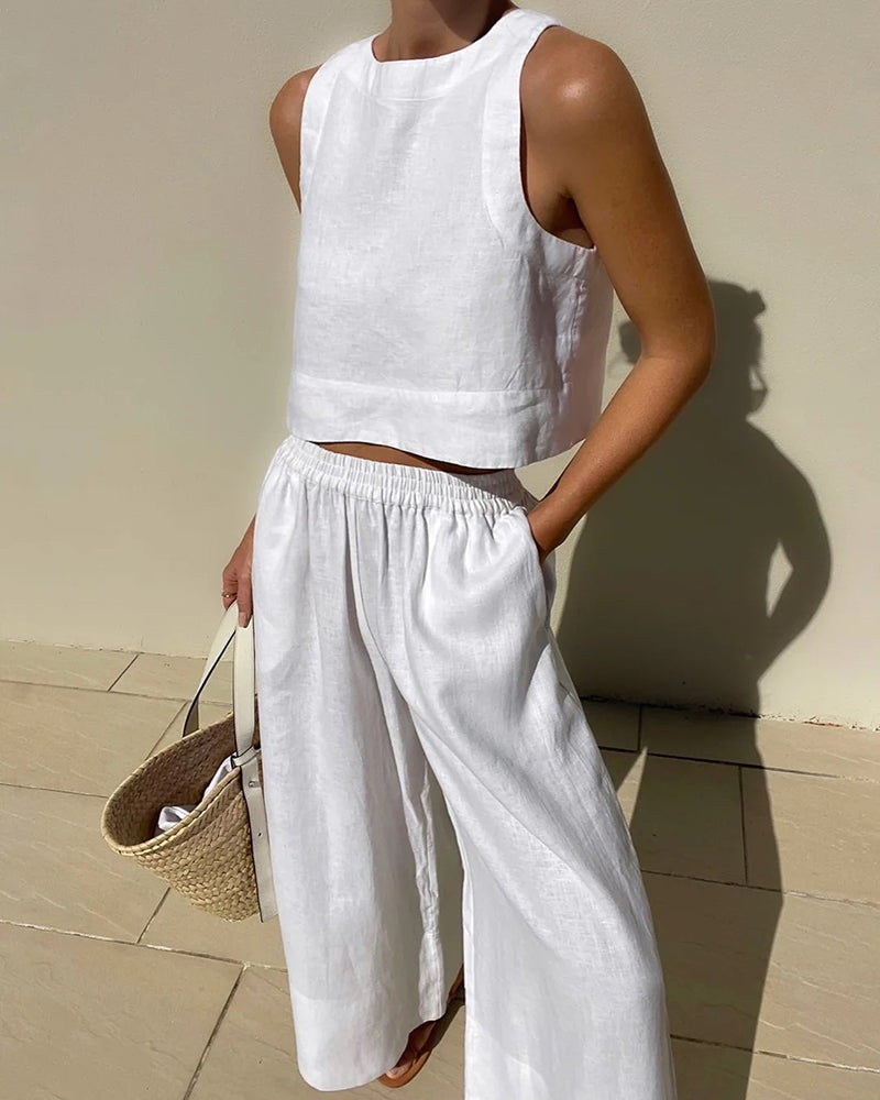 Relaxed Fit Matching Top And Trouser Set - Gina