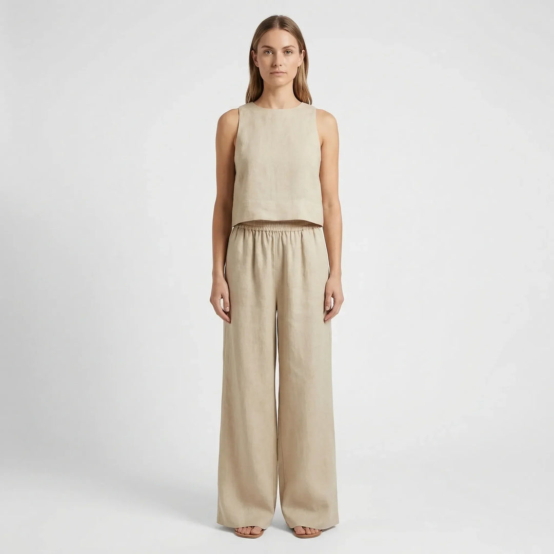 Relaxed Fit Matching Top And Trouser Set - Gina