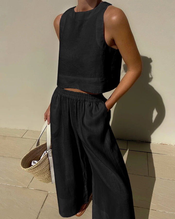 Relaxed Fit Matching Top And Trouser Set - Gina