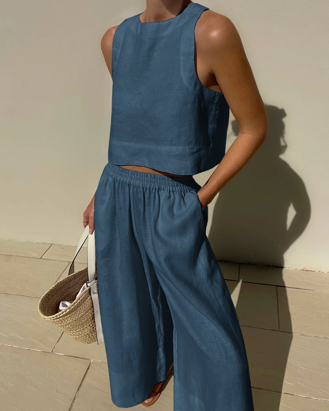 Relaxed Fit Matching Top And Trouser Set - Gina