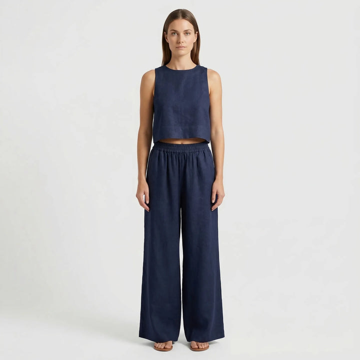 Relaxed Fit Matching Top And Trouser Set - Gina