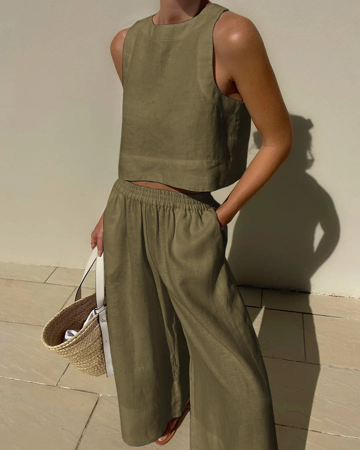 Relaxed Fit Matching Top And Trouser Set - Gina