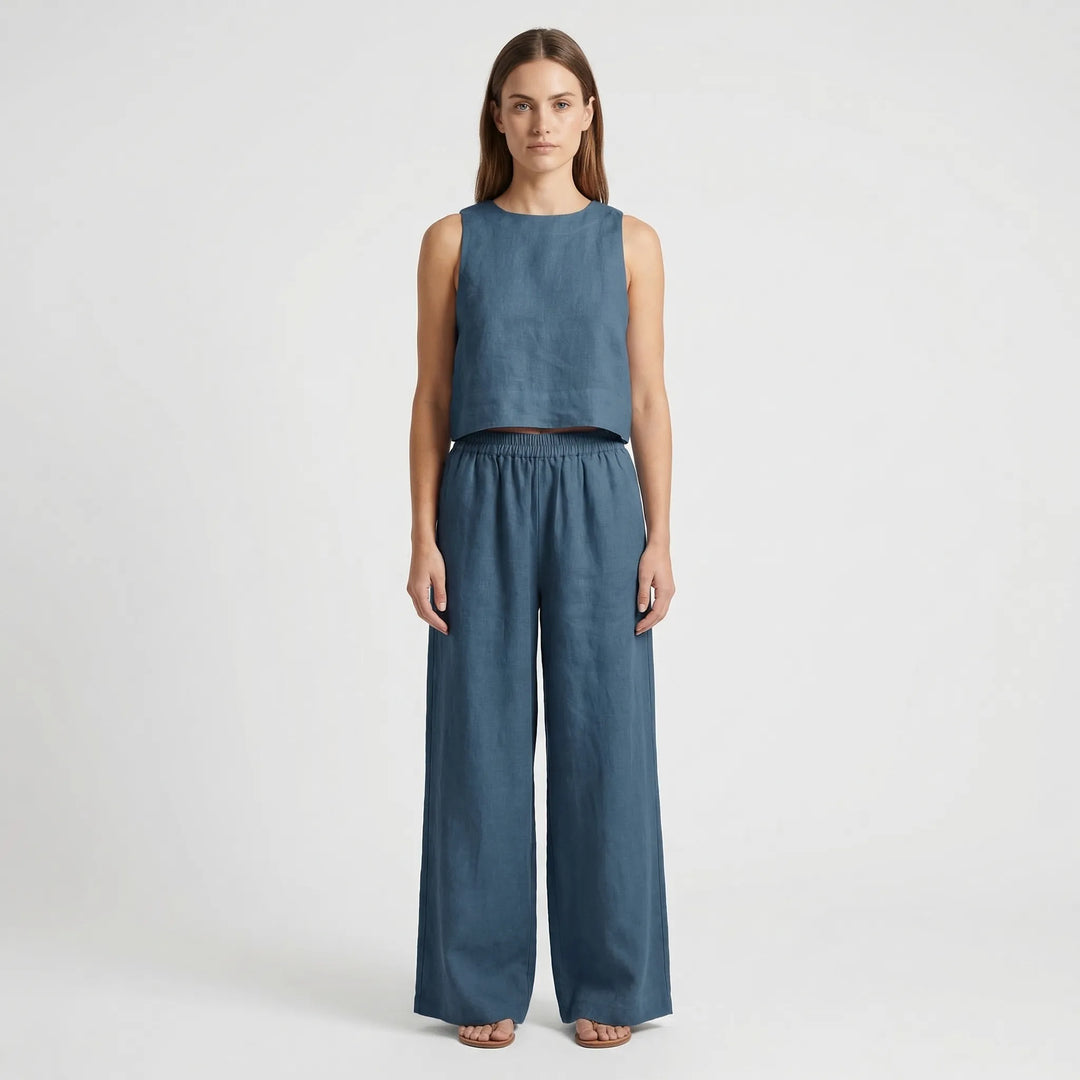 Relaxed Fit Matching Top And Trouser Set - Gina