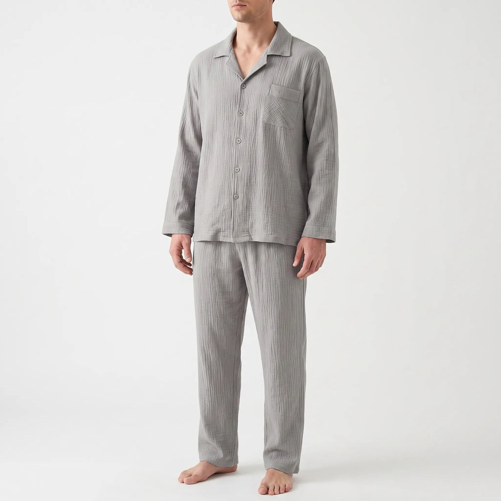 Relaxed Fit Mens Long Sleeve Pyjamas - Marty
