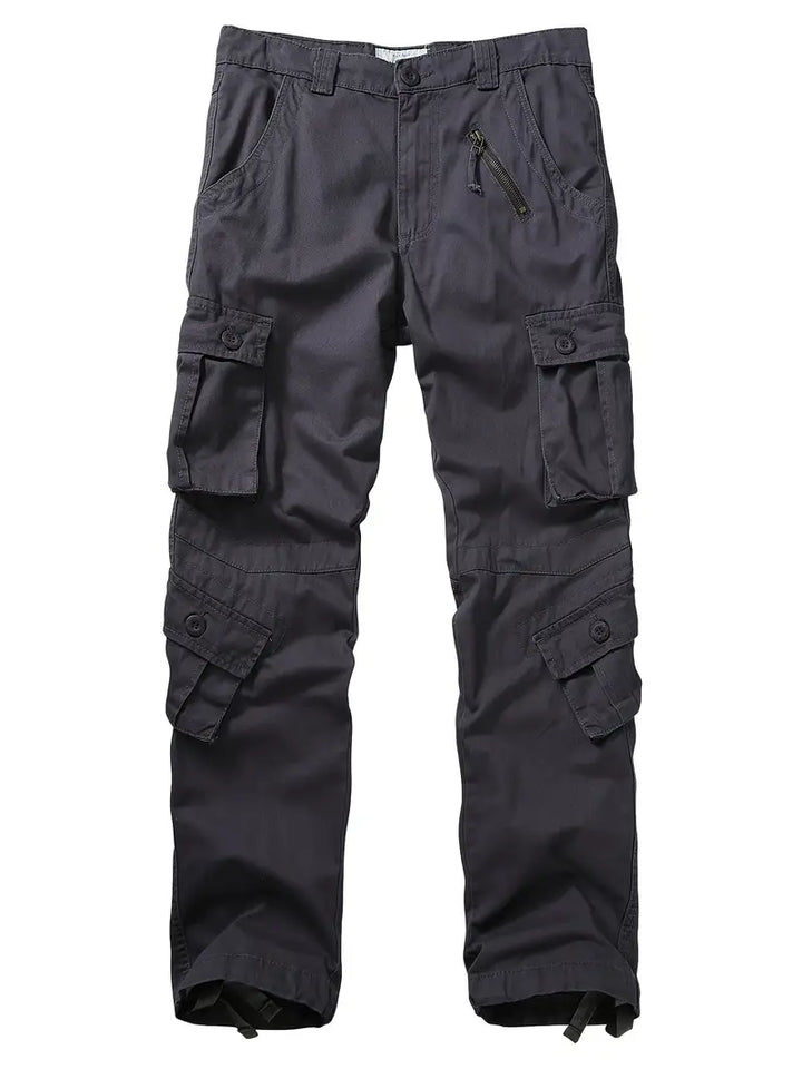 Relaxed Fit Multi-Pocket Cargo Trousers - Shane