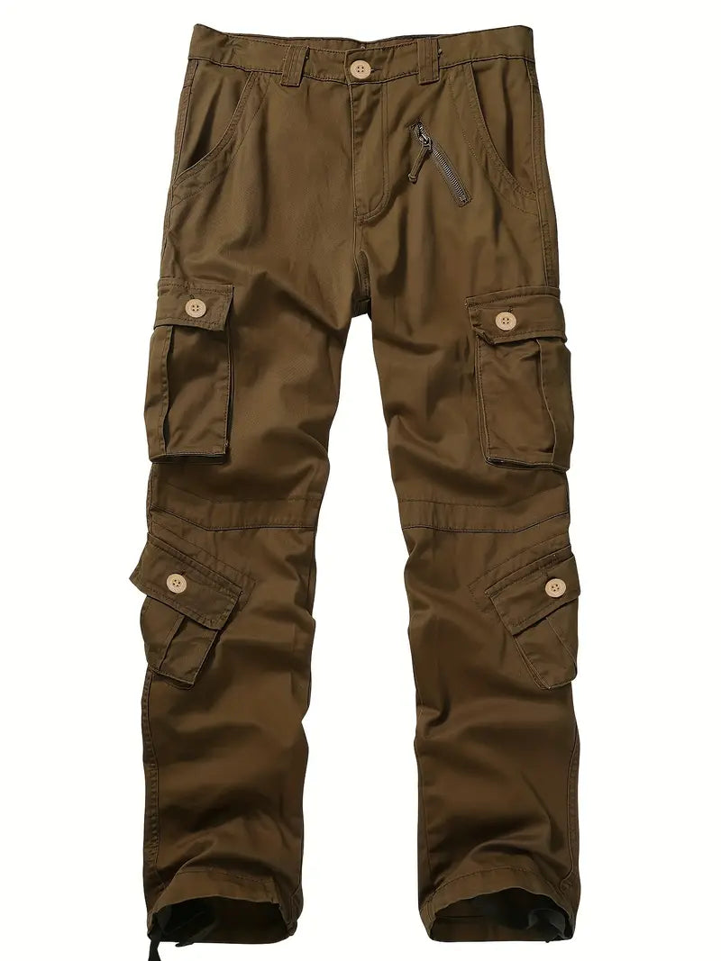 Relaxed Fit Multi-Pocket Cargo Trousers - Shane