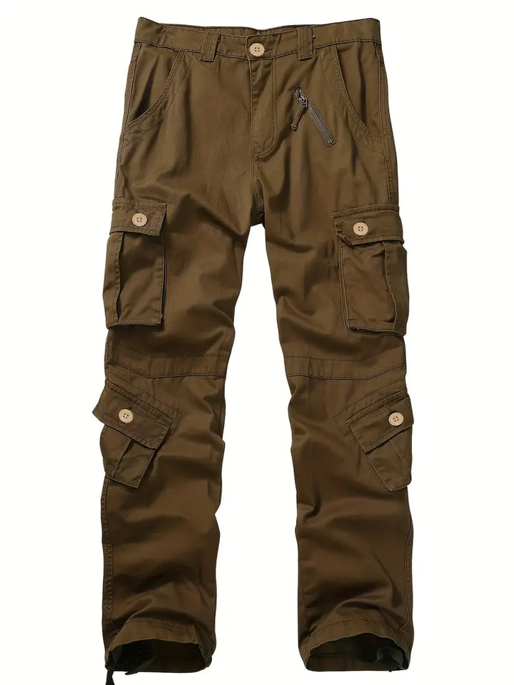 Relaxed Fit Multi-Pocket Cargo Trousers - Shane