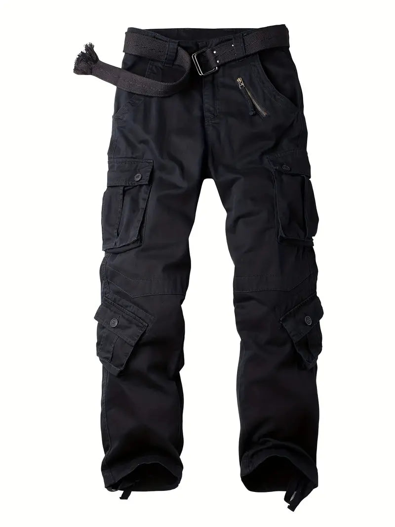 Relaxed Fit Multi-Pocket Cargo Trousers - Shane