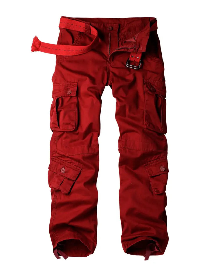 Relaxed Fit Multi-Pocket Cargo Trousers - Shane