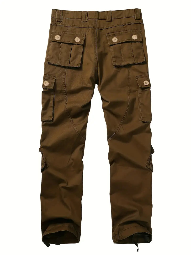 Relaxed Fit Multi-Pocket Cargo Trousers - Shane