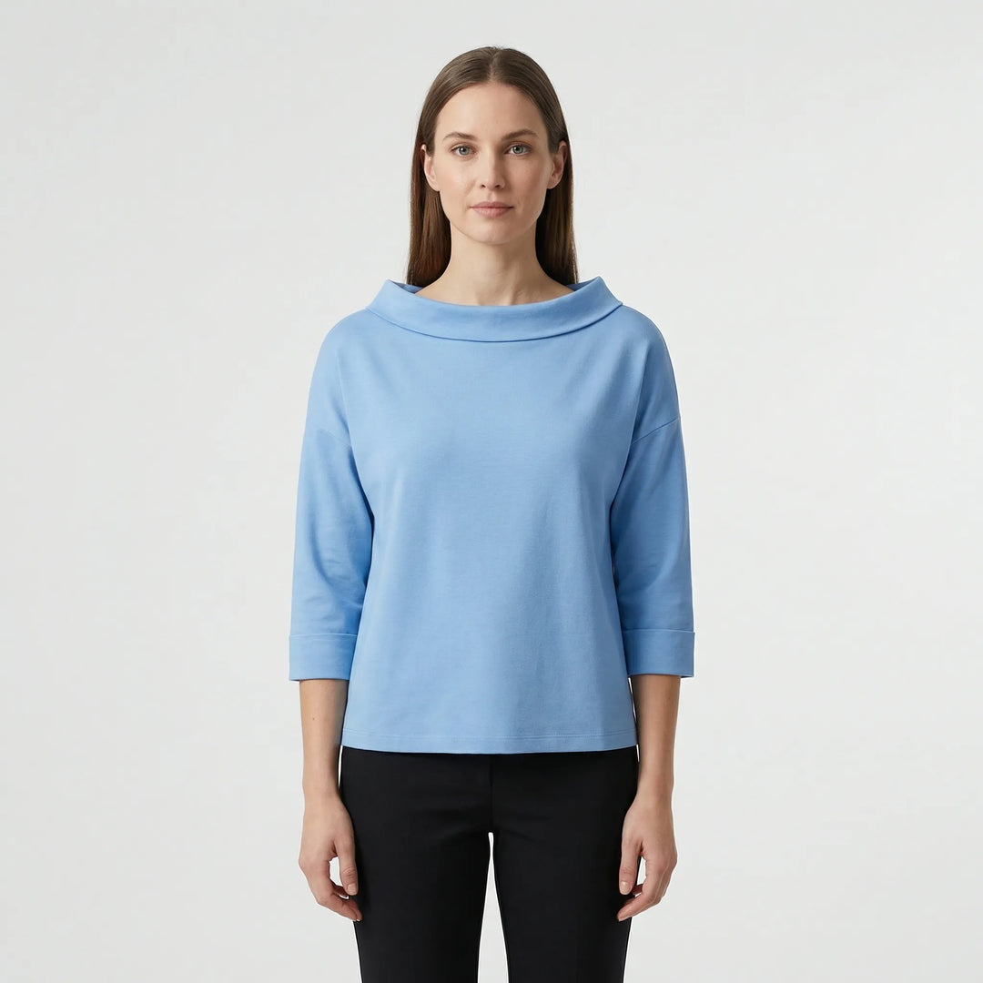 Relaxed Fit Roll-Neck Women's Top - Joanne