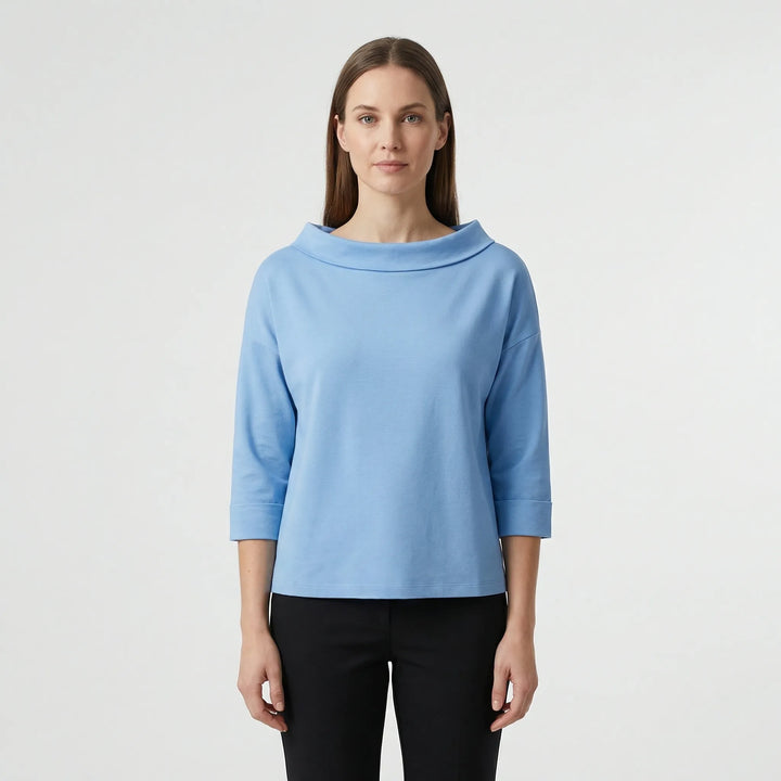 Relaxed Fit Roll-Neck Women's Top - Joanne