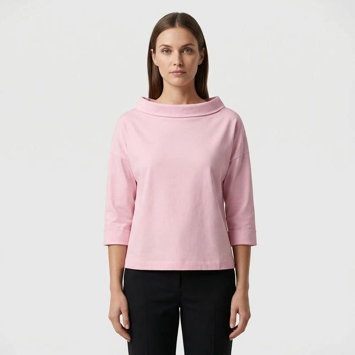 Relaxed Fit Roll-Neck Women's Top - Joanne