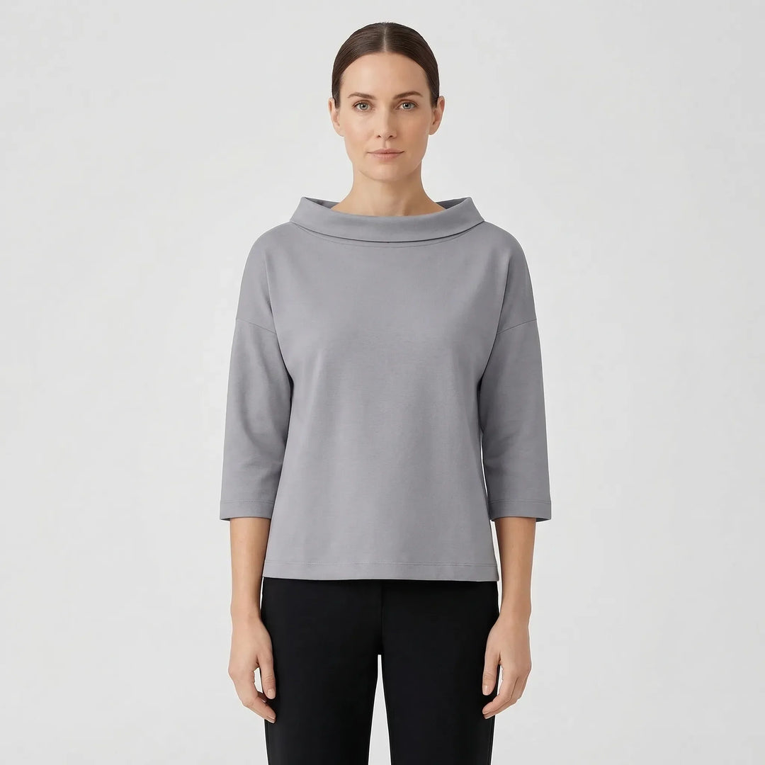 Relaxed Fit Roll-Neck Women's Top - Joanne
