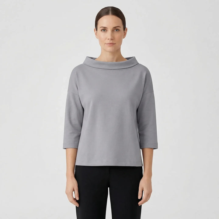 Relaxed Fit Roll-Neck Women's Top - Joanne