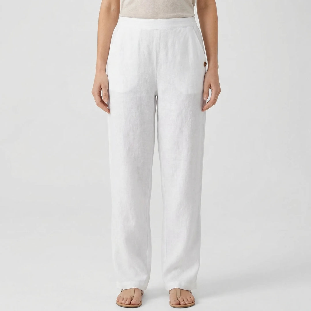 Relaxed Fit Tapered Trousers With Side Pockets - Agnes