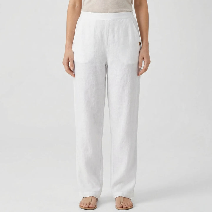 Relaxed Fit Tapered Trousers With Side Pockets - Agnes