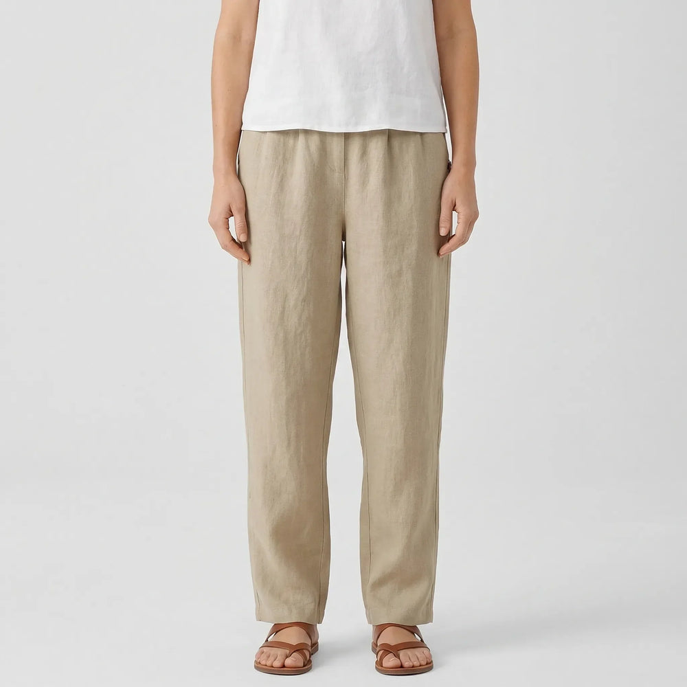 Relaxed Fit Tapered Trousers With Side Pockets - Agnes