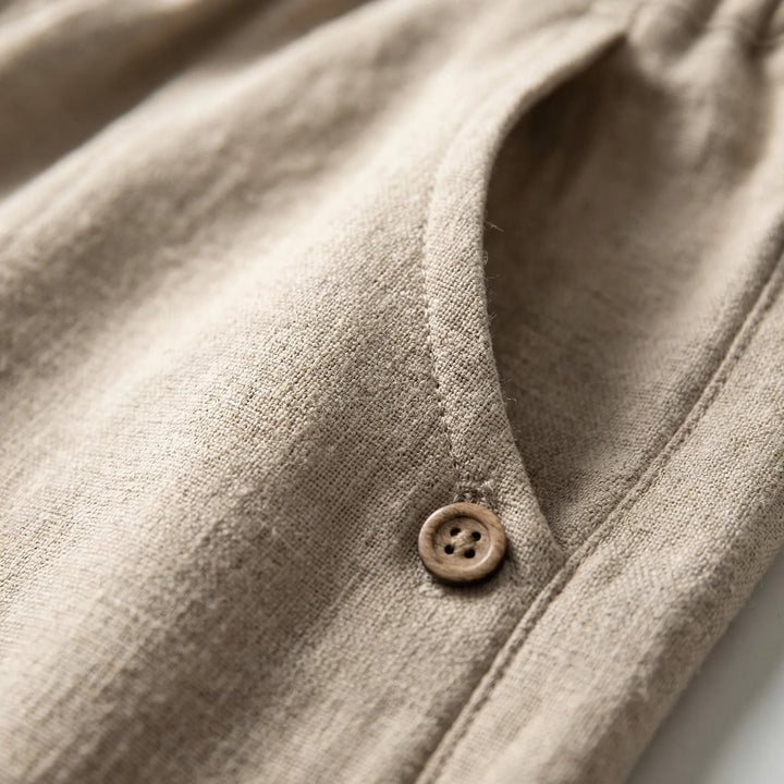 Relaxed Fit Tapered Trousers With Side Pockets - Agnes