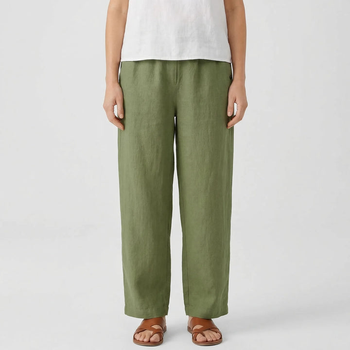 Relaxed Fit Tapered Trousers With Side Pockets - Agnes