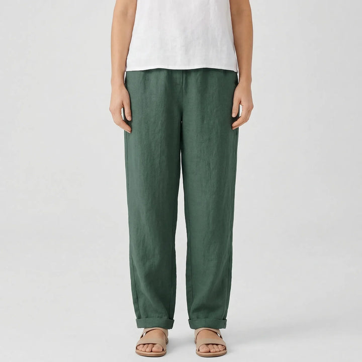 Relaxed Fit Tapered Trousers With Side Pockets - Agnes
