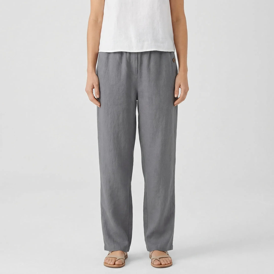 Relaxed Fit Tapered Trousers With Side Pockets - Agnes