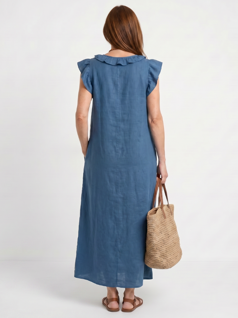 Relaxed V-Neck Summer Dress - Danielle