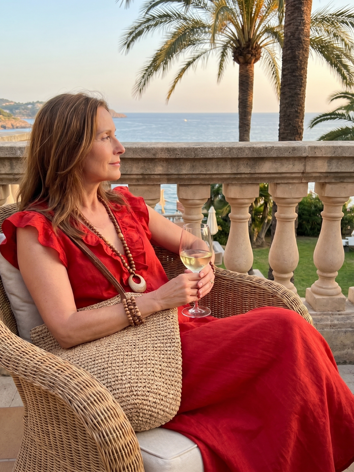 Relaxed V-Neck Summer Dress - Danielle