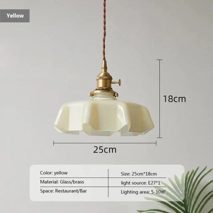 Franse mosiężna lampa wisząca - BrassChic