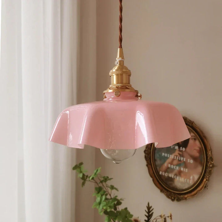 Franse mosiężna lampa wisząca - BrassChic